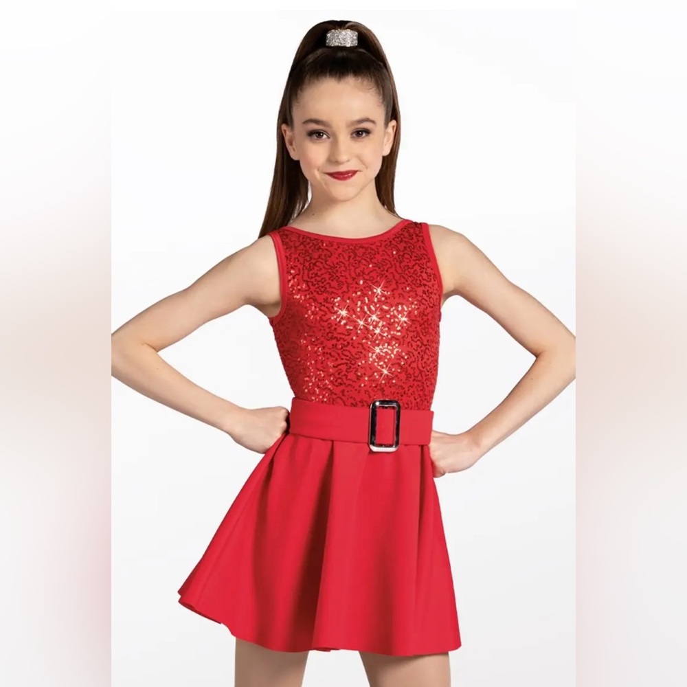 NWOT Weissman Halloween Dance Dress Costume Red with Bling Size Small